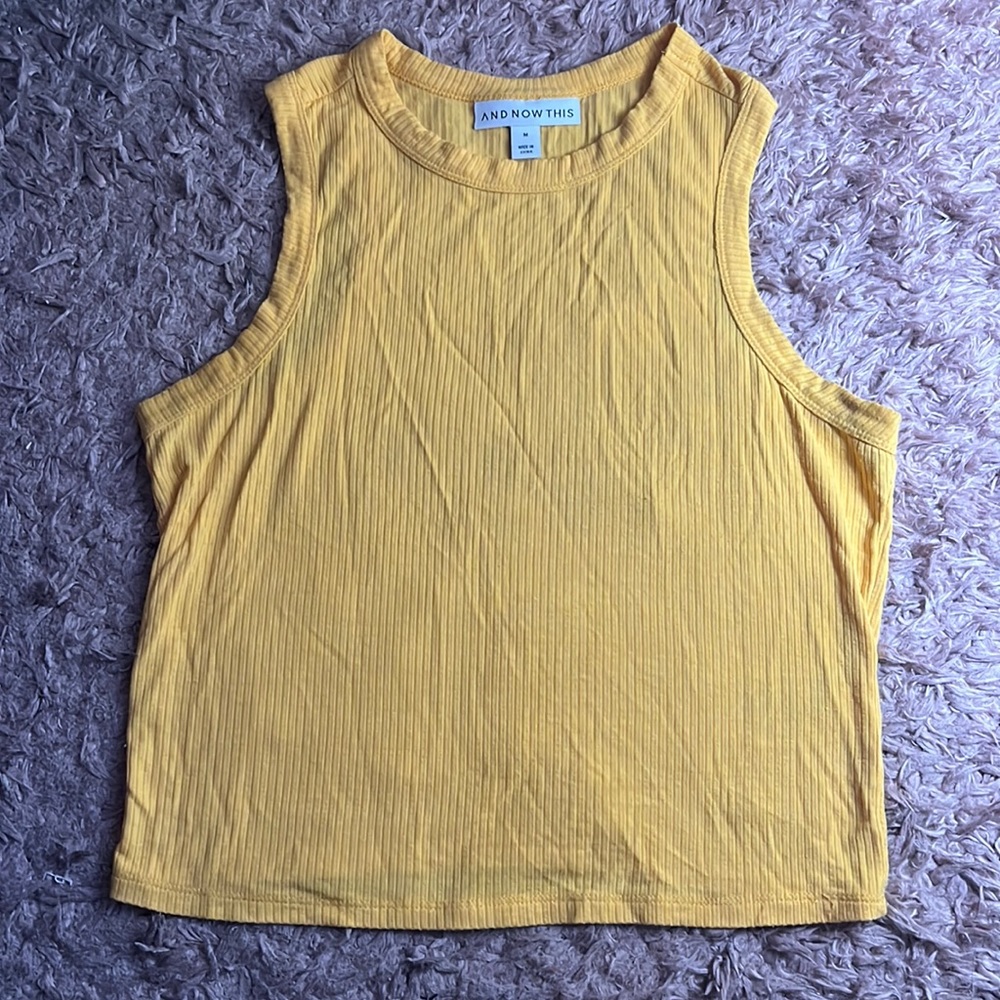 Yellow stretch tank top